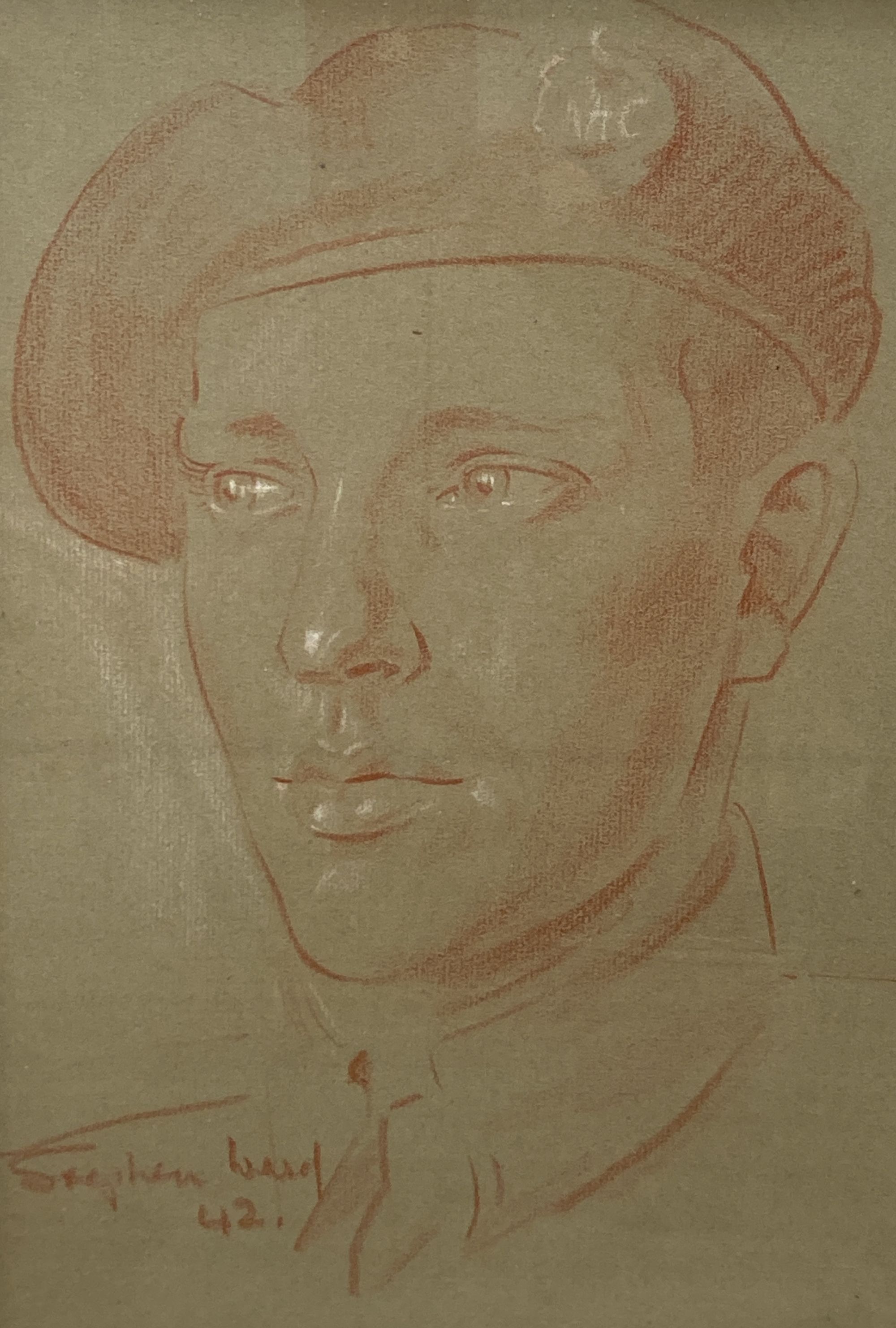 Stephen Ward (1912-1963), head and shoulder portrait of a young man 29.5 x 23cm